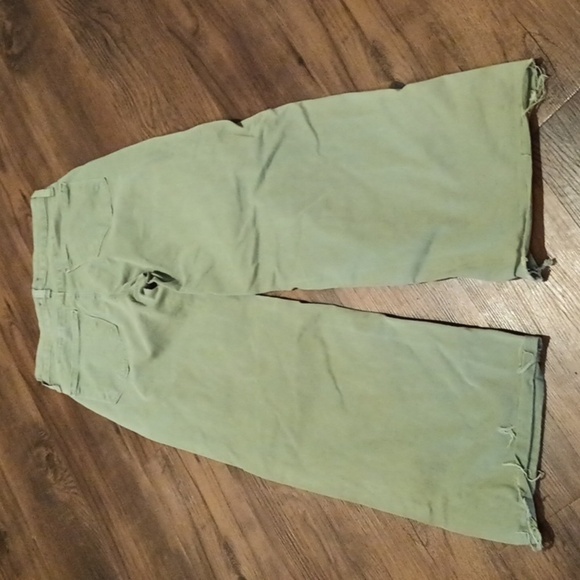 L'AGENCE Olive Green High Waisted Wide Leg Jeans A6 - Picture 5 of 5